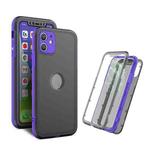 Skin Feel 360 Degrees Full Package PC + TPU Combination Phone Case For iPhone 11(Purple)