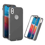 Skin Feel 360 Degrees Full Package PC + TPU Combination Phone Case For iPhone XS Max(Grey)
