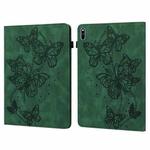 For Huawei MatePad Pro 10.8 2021 / 2018 Embossed Butterfly Pattern Horizontal Flip Leather Tablet Case(Green)