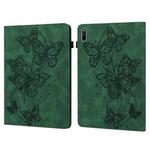 For Huawei MatePad 11 2021 Embossed Butterfly Pattern Horizontal Flip Leather Tablet Case(Green)