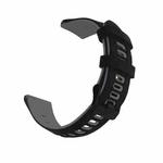 20mm Universal Double Color Silicone Watch Band(Black Grey)
