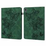 For Lenovo Tab P11 2020 11 inch TB-J606F / TB-J606X Embossed Butterfly Pattern Horizontal Flip Leather Tablet Case(Green)