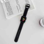 Honeycomb Hole Sewing Silicone Watch Band For Apple Watch Series 8&7 41mm / SE 2&6&SE&5&4 40mm / 3&2&1 38mm(Black White)