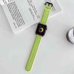 Honeycomb Hole Sewing Silicone Watch Band For Apple Watch Ultra 49mm / Series 8&7 45mm / SE 2&6&SE&5&4 44mm / 3&2&1 42mm(Green)