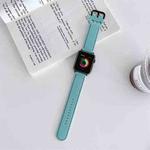 Honeycomb Hole Sewing Silicone Watch Band For Apple Watch Ultra 49mm / Series 8&7 45mm / SE 2&6&SE&5&4 44mm / 3&2&1 42mm(Sky Blue)