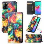 For Infinix Smart 5 Colorful Magnetic Horizontal Flip Leather Phone Case with Holder & Card Slot & Wallet(Colorful Cloud)