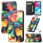 For Motorola Moto G60S Colorful Magnetic Horizontal Flip Leather Phone Case with Holder & Card Slot & Wallet(Colorful Cloud)