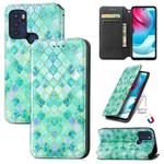 For Motorola Moto G60S Colorful Magnetic Horizontal Flip Leather Phone Case with Holder & Card Slot & Wallet(Emerald)