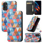 For Tecno Pova 2 Colorful Magnetic Horizontal Flip Leather Phone Case with Holder & Card Slot & Wallet(Rhombus Mandala)