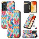 For vivo X70 Colorful Magnetic Horizontal Flip Leather Phone Case with Holder & Card Slot & Wallet(Magic Space)