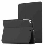 For iPad mini (2019) / 4 / 3 / 2 / 1 Dual-Folding Horizontal Flip Tablet Leather Case with Holder & Sleep / Wake-up Function(Black)