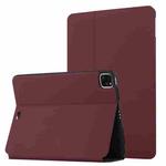 For iPad Pro 11 2020 & 2018 Dual-Folding Horizontal Flip Tablet Leather Tablet Case with Holder & Sleep / Wake-up Function(Wine Red)