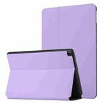For Samsung Galaxy Tab A 8.0 2019 SM-T290/SM-T295/SM-T297 Dual-Folding Horizontal Flip Tablet Leather Case with Holder & Sleep / Wake-up Function(Light Purple)
