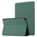 For Samsung Galaxy Tab A 10.1 2019 T515/T510 Dual-Folding Horizontal Flip Tablet Leather Case with Holder (Dark Green)