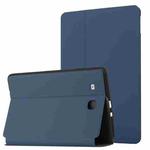 For Samsung Galaxy Tab E 9.6 T560/T561/T565/T567V Dual-Folding Horizontal Flip Tablet Leather Case with Holder (Royal Blue)