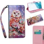 For Samaung Galaxy S22+ 5G 3D Painted Pattern Horizontal Flip Leather Phone Case with Holder & Lanyard(Color Owl)