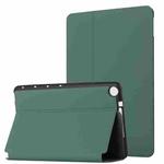 For Huawei MediaPad M5 Lite 8 Dual-Folding Horizontal Flip Tablet Leather Case with Holder(Dark Green)