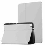 For Huawei MediaPad M5 Lite 10.1 Dual-Folding Horizontal Flip Tablet Leather Case with Holder & Sleep / Wake-up Function(Grey)