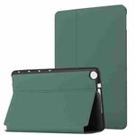 For Huawei MatePad T8 Dual-Folding Horizontal Flip Tablet Leather Case with Holder(Dark Green)