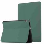 For Huawei MediaPad T5 10 Dual-Folding Horizontal Flip Tablet Leather Case with Holder(Dark Green)