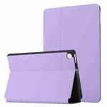 For Lenovo Tab M10 Plus TB-X606F/X606X Dual-Folding Horizontal Flip Tablet Leather Case with Holder(Light Purple)
