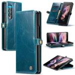 For Samsung Galaxy Z Fold3 5G CaseMe 003 Crazy Horse Texture Horizontal Flip Leather Phone Case(Green)