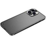 For iPhone 13 Pro Metal Frame Frosted PC Shockproof Phone Case (Black)