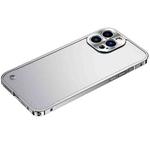For iPhone 13 Pro Metal Frame Frosted PC Shockproof Phone Case (Silver)
