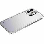 For iPhone 12 Metal Frame Frosted PC Shockproof Phone Case(Silver)