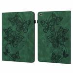 For Samsung Galaxy Tab A 10.1 (2019) T510 Embossed Butterfly Pattern Horizontal Flip Leather Tablet Case(Green)