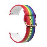 For Samsung Galaxy Watch4 / Watch4 Classic Silicone Printing Watch Band(Rainbow)