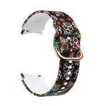 For Samsung Galaxy Watch4 / Watch4 Classic Silicone Printing Watch Band(Color Skull)