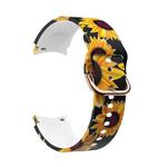 For Samsung Galaxy Watch4 / Watch4 Classic Silicone Printing Watch Band(Sunflower)