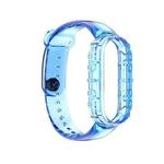 For Xiaomi Mi 6 & 5 / Amazfit Band 5 Universal TPU Integrated Watch Band(Transparent Blue)