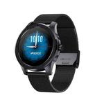 MX10 1.28 inch IPS Touch Screen IP68 Waterproof Smart Watch, Support Sleep Monitoring / Heart Rate Monitoring / Women Menstrual Period Reminder / Bluetooth Call, Style: Steel Strap(Black)