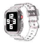 Glacier Transparent TPU Integrated Watch Band Watch Band For Apple Watch Series 7 41mm(Transparent Pink)