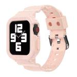 Glacier Transparent TPU Integrated Watch Band Watch Band For Apple Watch Series 7 41mm (Pink)