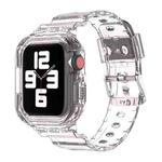 Glacier Transparent TPU Integrated Watch Band Watch Band For Apple Watch Series 7 45mm(Transparent Pink)
