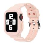 Glacier Transparent TPU Integrated Watch Band Watch Band For Apple Watch Series 7 45mm (Pink)