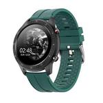 MX13 1.3 inch IPS Touch Screen IP68 Waterproof Smart Watch, Support Sleep Monitoring / Heart Rate Monitoring / Bluetooth Earphone Play Music / Bluetooth Call, Style: Silicone Strap(Green)