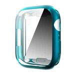 Shockproof TPU All-inclusive Electroplate Protective Case For Apple Watch Series 8 / 7 41mm(Dai Cyan)