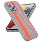 Mutural Coconut Series PC+TPU Gypsophila Fluorescent Woven Phone Protective Case For iPhone 13 Pro(Gray Orange)