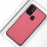 For Motorola Moto G30 Shockproof Cloth Texture PC+ TPU Protective Case(Pink)