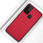 For Motorola Moto G30 Shockproof Cloth Texture PC+ TPU Protective Case(Red)