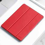 For iPad mini 6 Mutural Horizontal Flip Tablet Case with Holder & Pen Slot(Red)