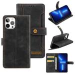Copper Buckle Horizontal Flip Leather Phone Case with Holder & Card Slots & Wallet For iPhone 13 Pro(Black)
