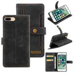 Copper Buckle Horizontal Flip Leather Phone Case with Holder & Card Slots & Wallet For iPhone 8 Plus & 7 Plus(Black)
