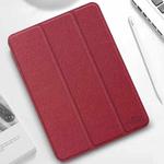 For iPad mini 6 Mutural YASHI Series Cloth Pattern Texture Horizontal Flip Tablet Case(Red)