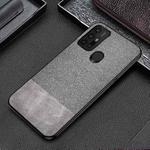 For Motorola Moto G30 Shockproof Splicing PU + Cloth Protective Case(Grey)
