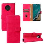 For Nokia G50 Solid Color Skin Feel Magnetic Buckle Horizontal Flip Calf Texture PU Phone Case(Rose Gold)